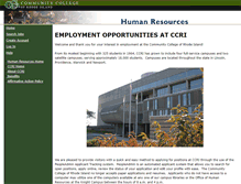 Tablet Screenshot of jobs.ccri.edu